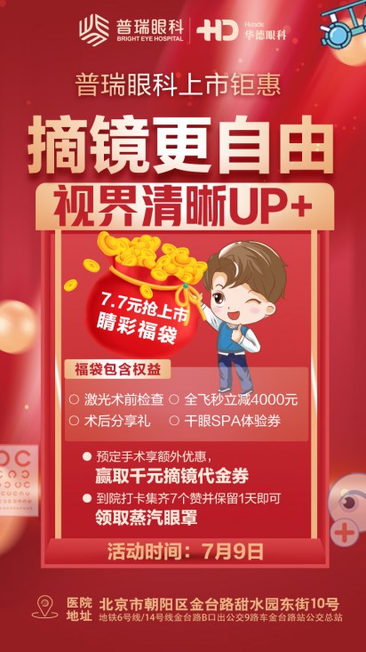 慶祝普瑞眼科上市，摘鏡活動(dòng)火熱進(jìn)行中